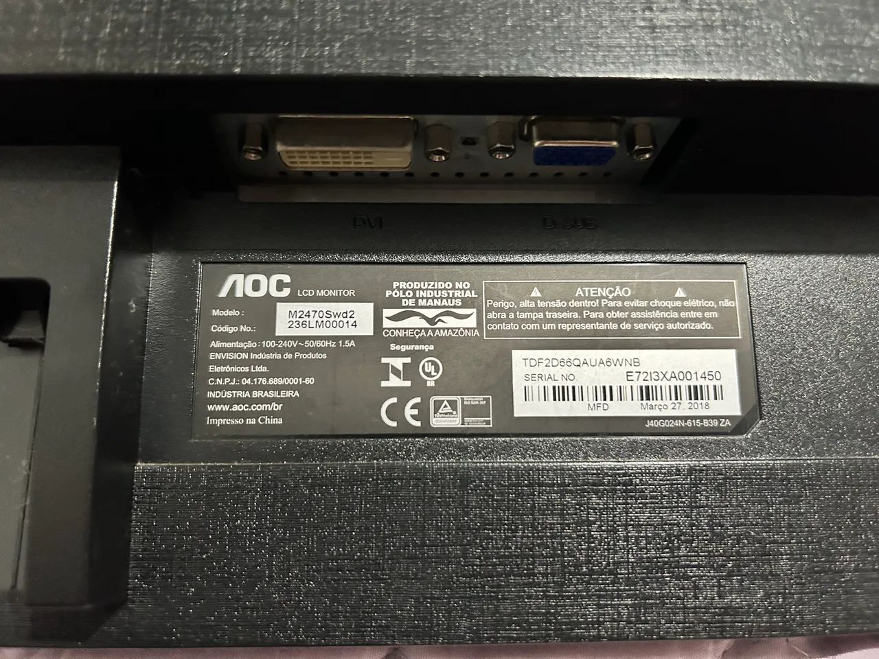 Monitor 23.6 AOC M2470SWH2 - Foto 2