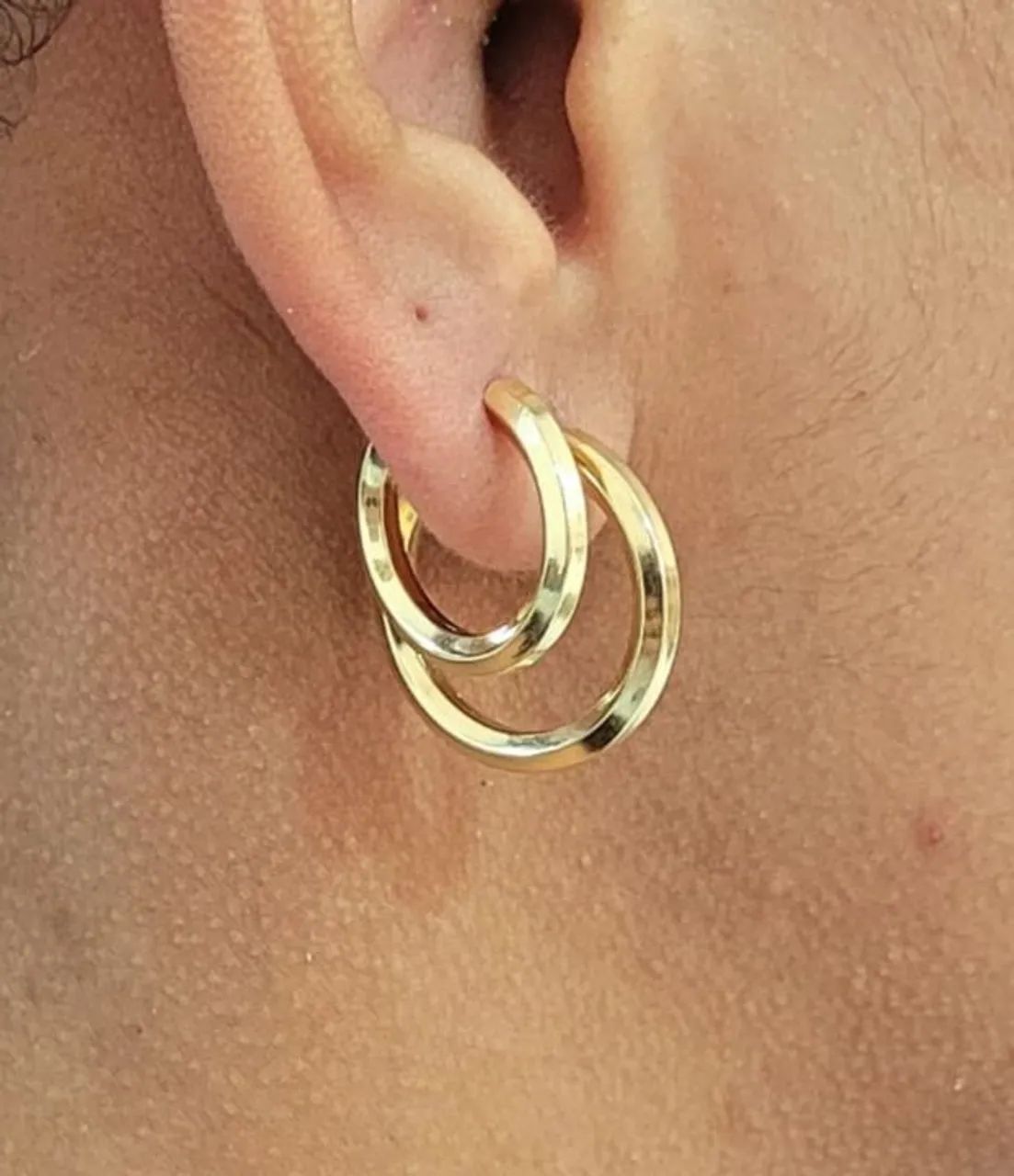 2 0 %  O F F Dupla de Argolas Ouro 18k 