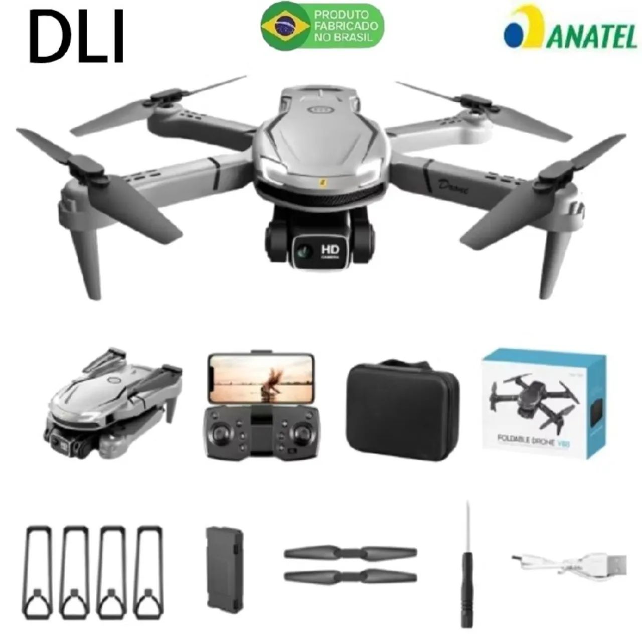DLI V88 Drone Profissional, Câmera Alta Definição - Foto 2