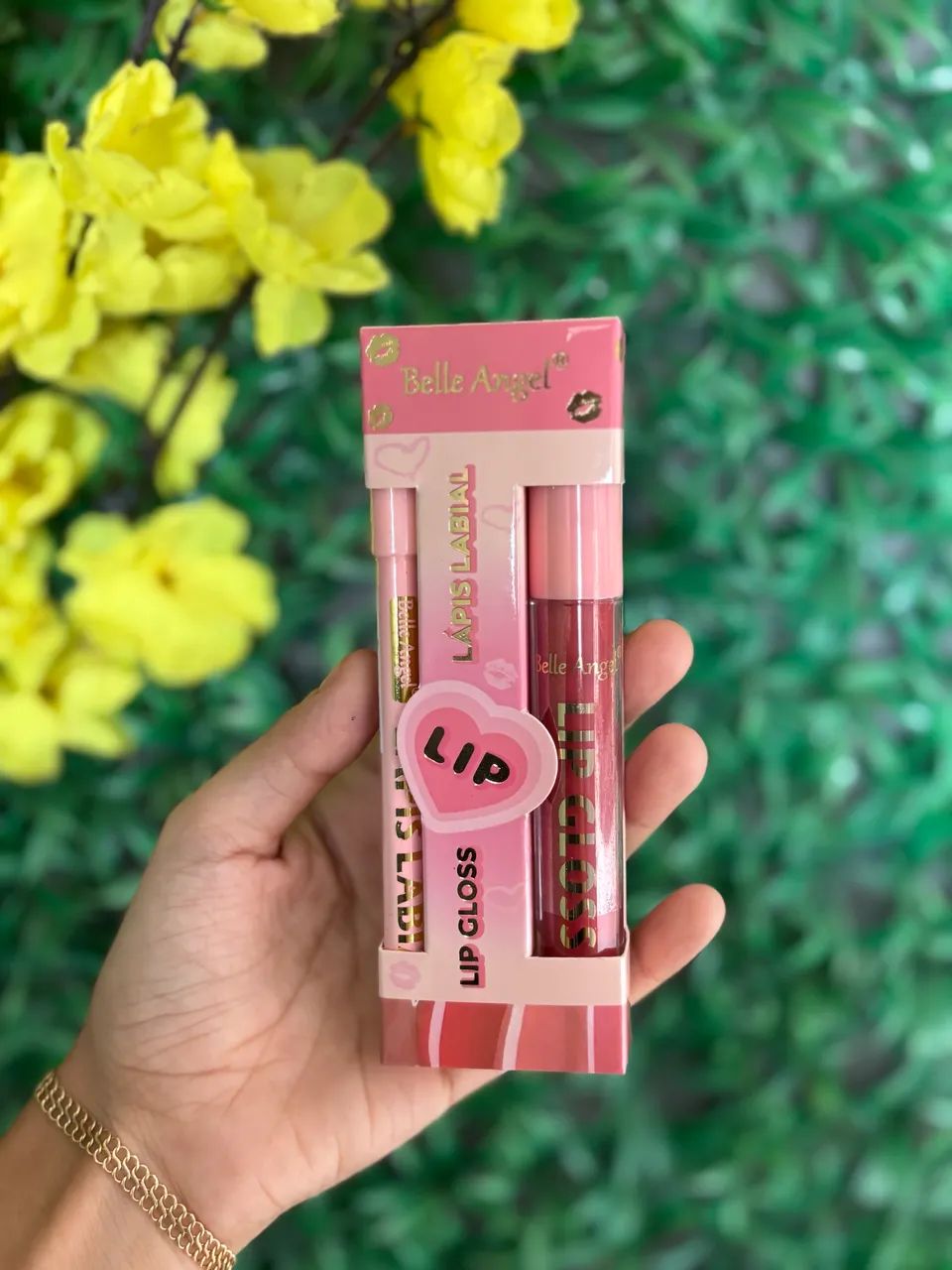 Kit Lip gloss & Lápis Labial Belle Angel.