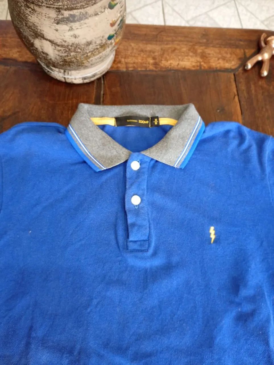 Camisa POLO  da ZOOMP. Azul.  M   - Foto 5
