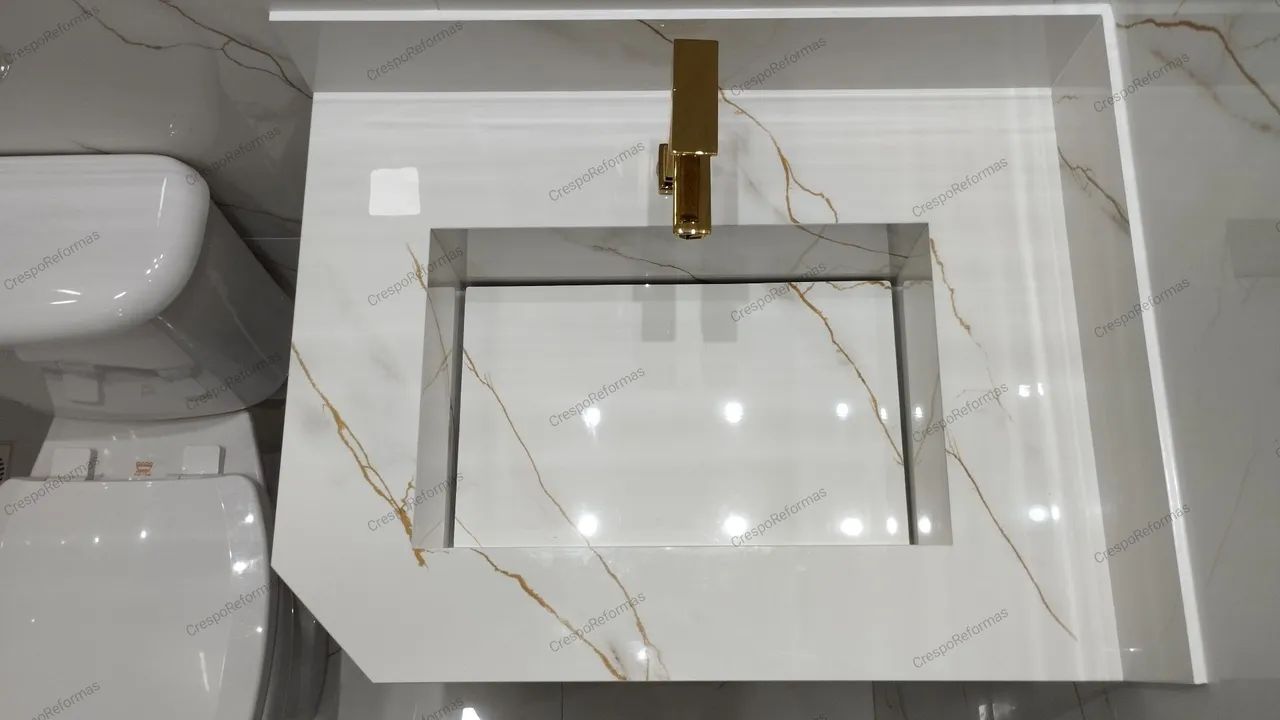 Crespo Reformas - Pia de porcelanato fino acabamento  - Foto 6