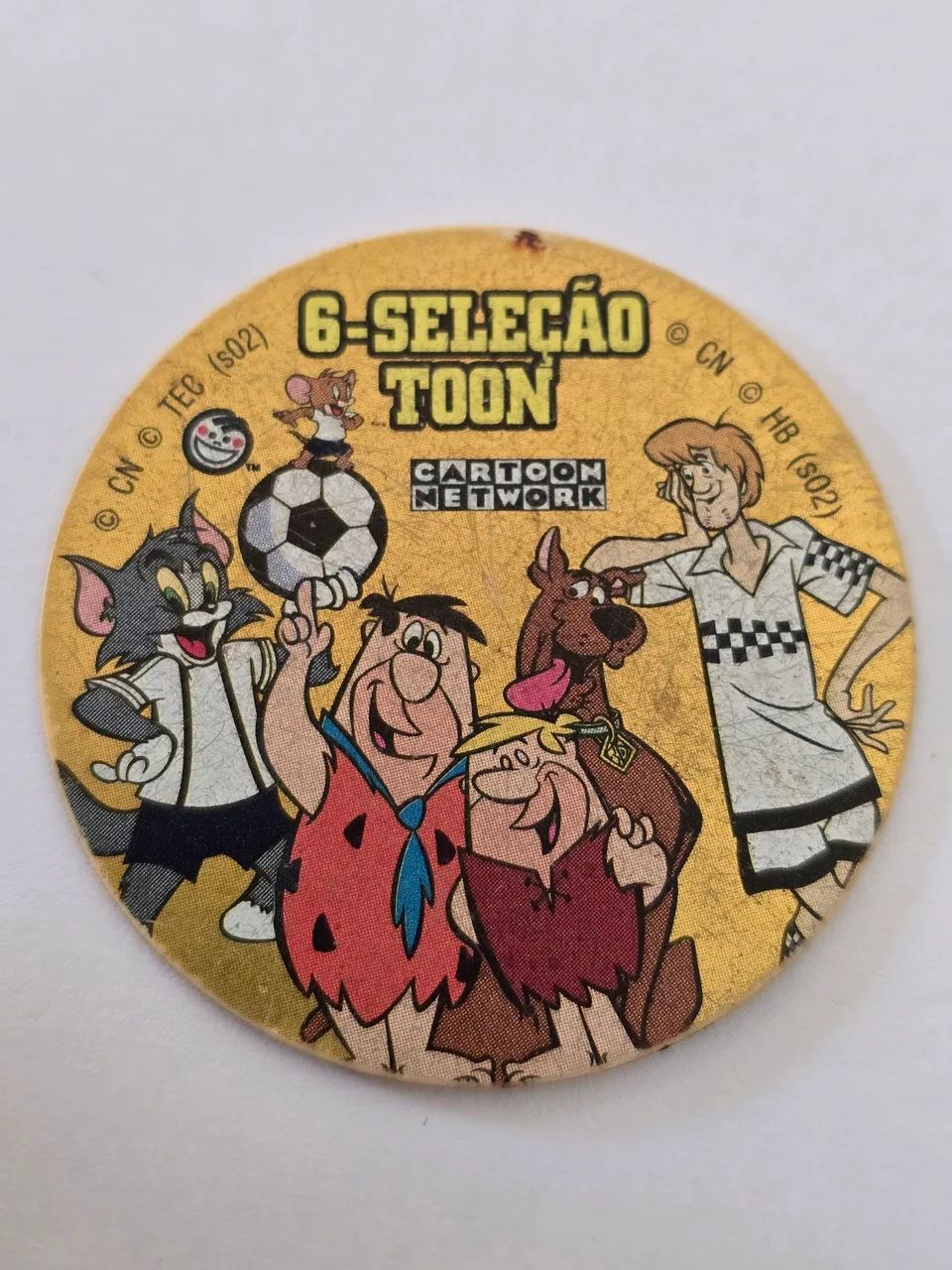 Tazo Copa Toon Ouro Número 6 Elma Chips. Em bom estado 