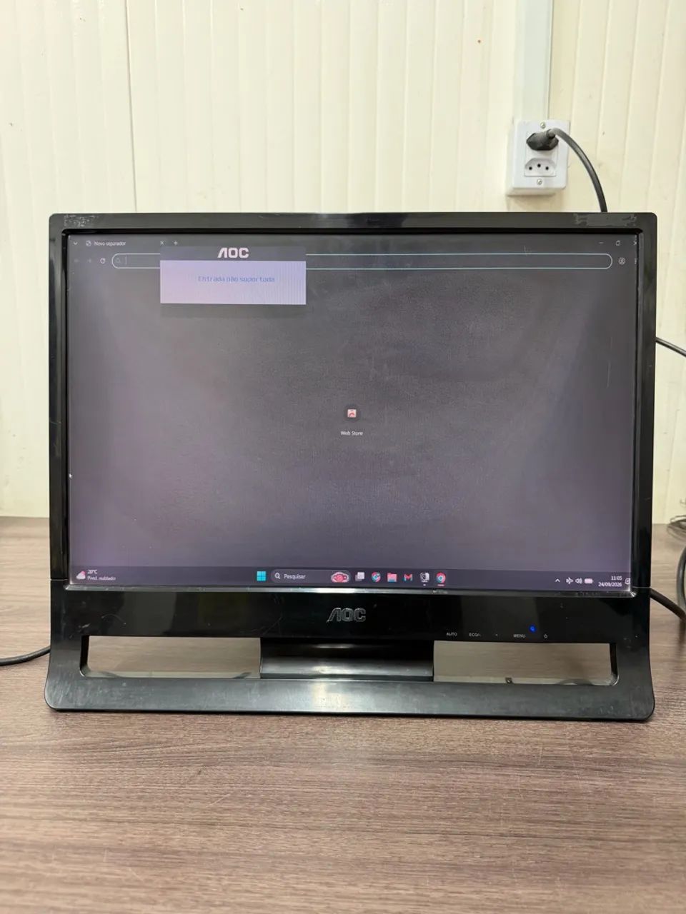 Monitor AOC 19? LCD 913Fw Widescreen VGA com base - Foto 2
