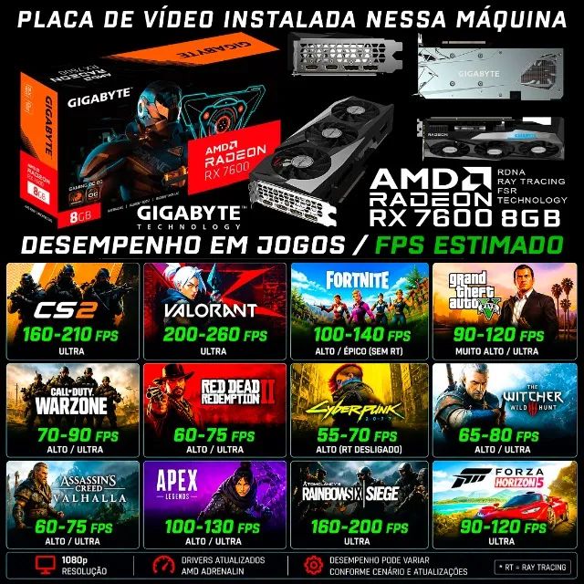 PC Gamer Xeon E5-2680 V3 + RX 7600 8GB | 16GB DDR4 | SSD + HD - Foto 2