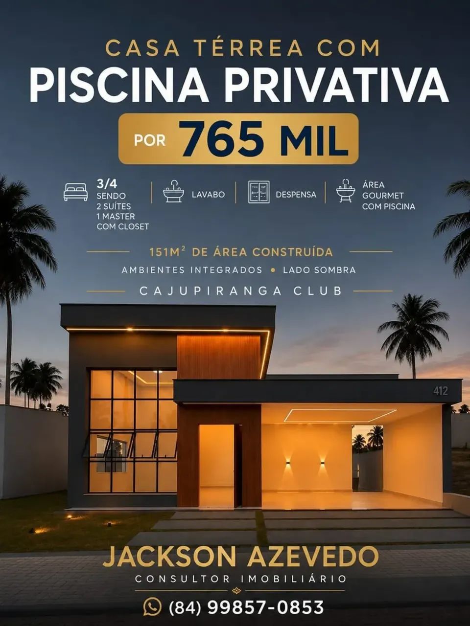 SOFISTICAÇÃO, CONFORTO E QUALIDADE DE VIDA NO CAJUPIRANGA CLUBE