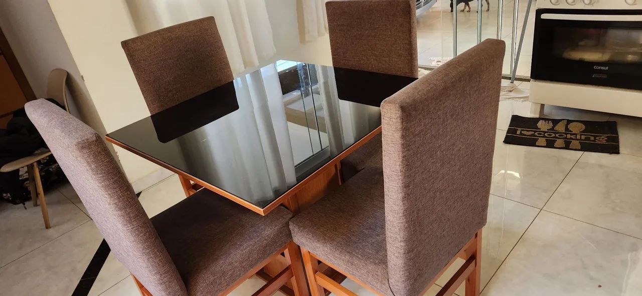 Mesa de vidro 4 lugares - Foto 3