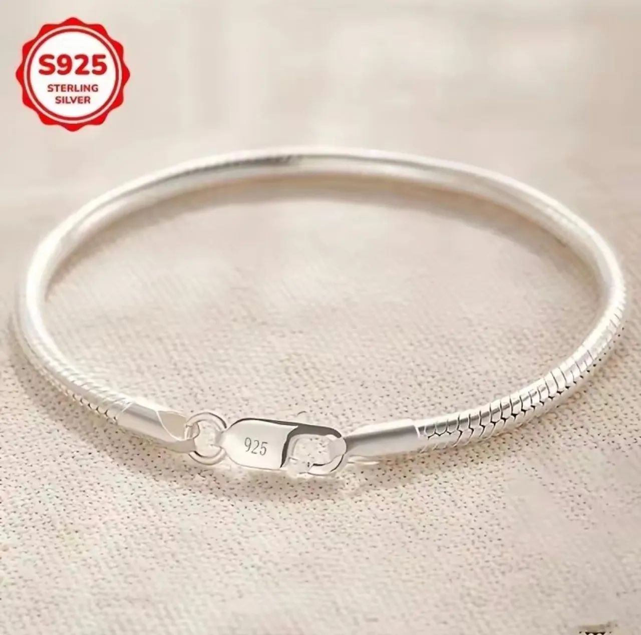 Pulseira prata 21cm - Foto 4