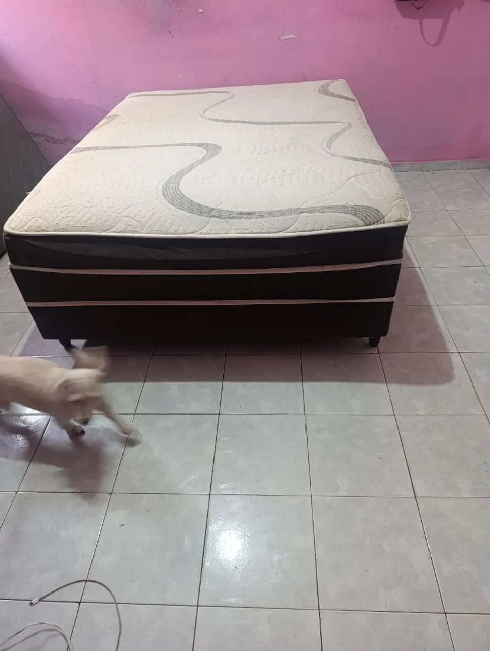 Cama box com com molas ensacadas muito nova impecável só pegar e usar! - Foto 5