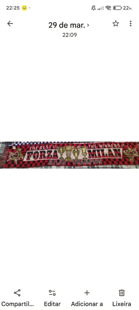 Cachecol do Milan 