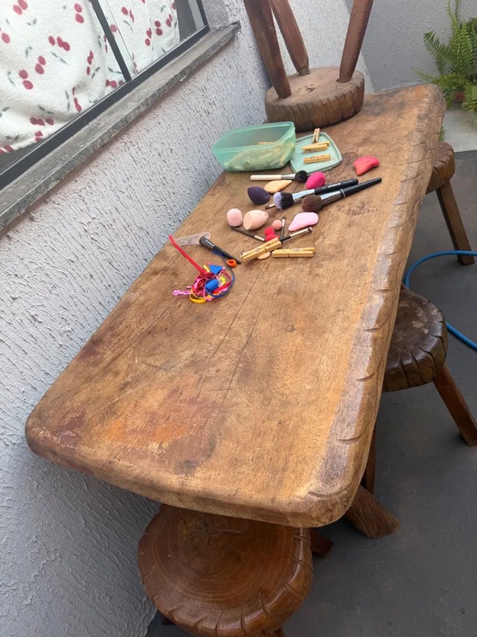 Jogo de cadeiras com mesa de madeira  - Foto 2