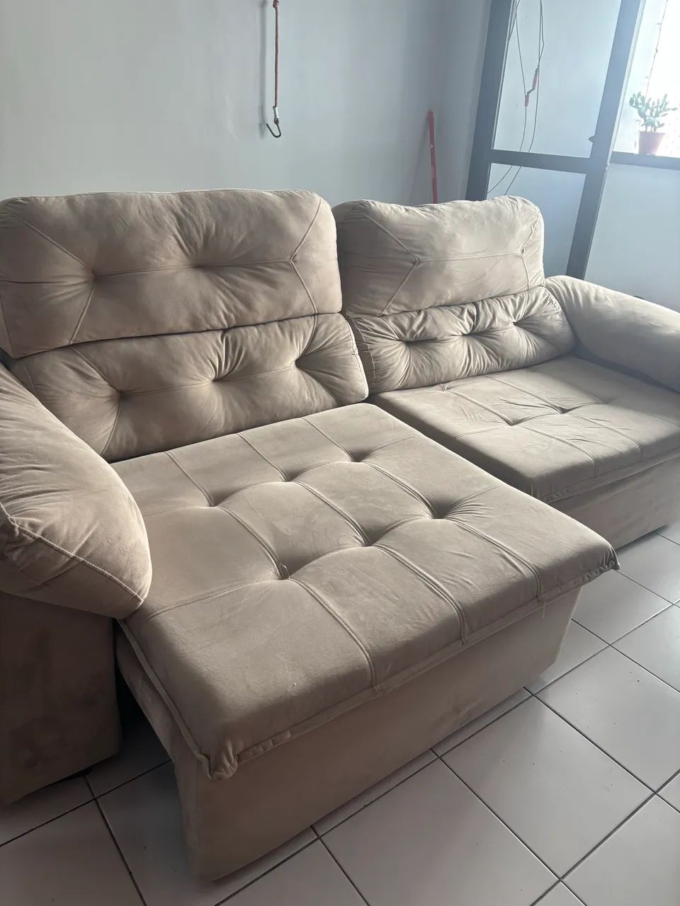 Sofá retratil 3 lugares grande e confortável  - Foto 3
