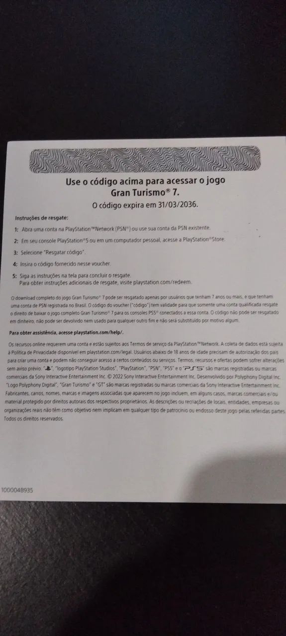 Gran Turismo 7 PS5 - Código Novo - Foto 2
