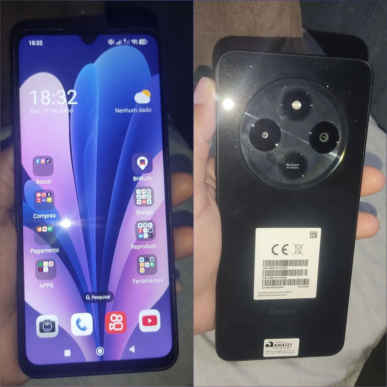 Xiaomi Redmi 14C 4/256 (Preto) - +4 Ram expansível 