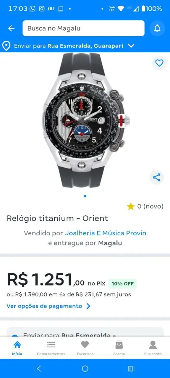 Vendo relógio Oriente flytech Titanium  - Foto 3