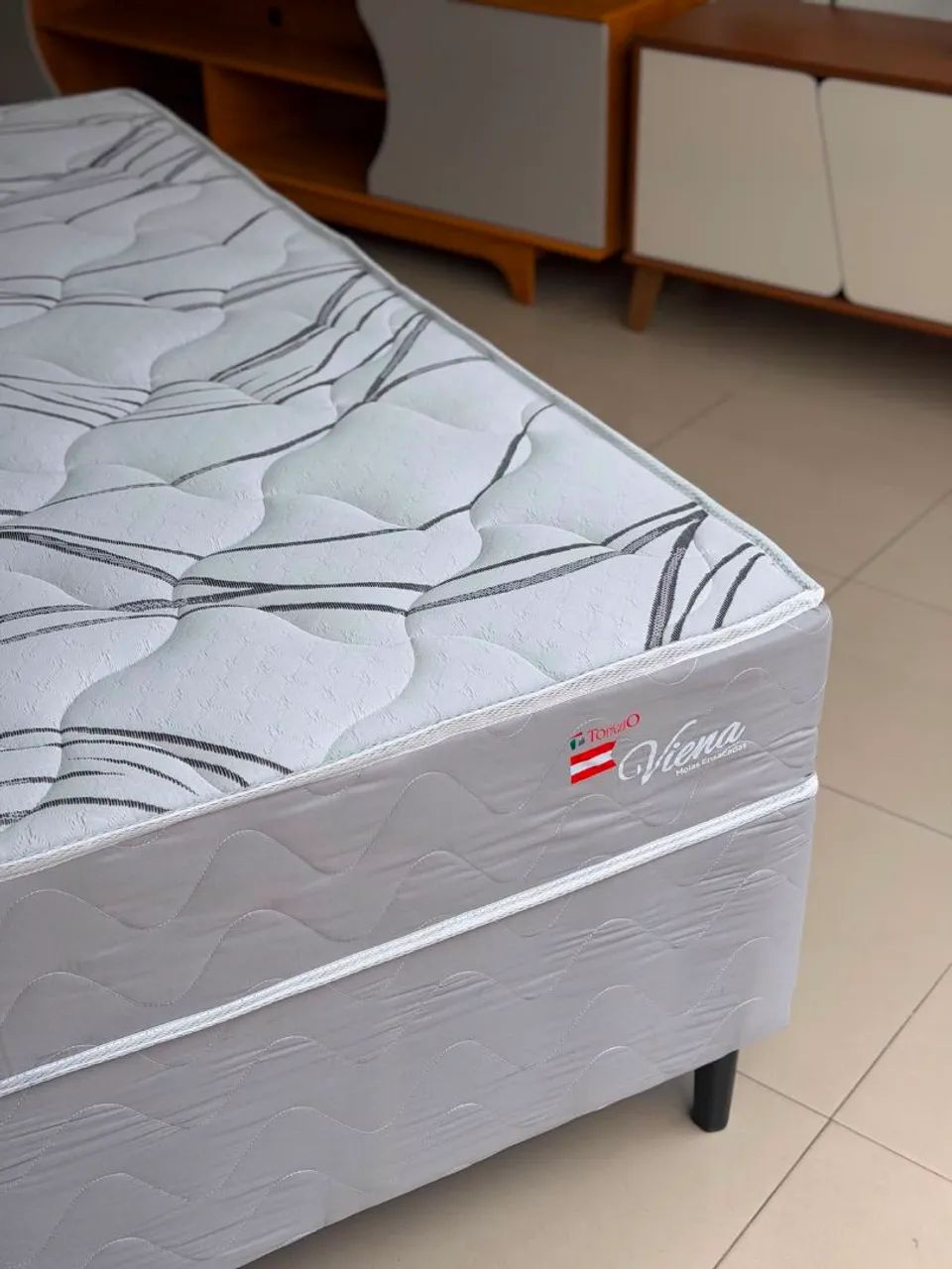 Cama box solteiro em molas ensacadas  - Foto 3