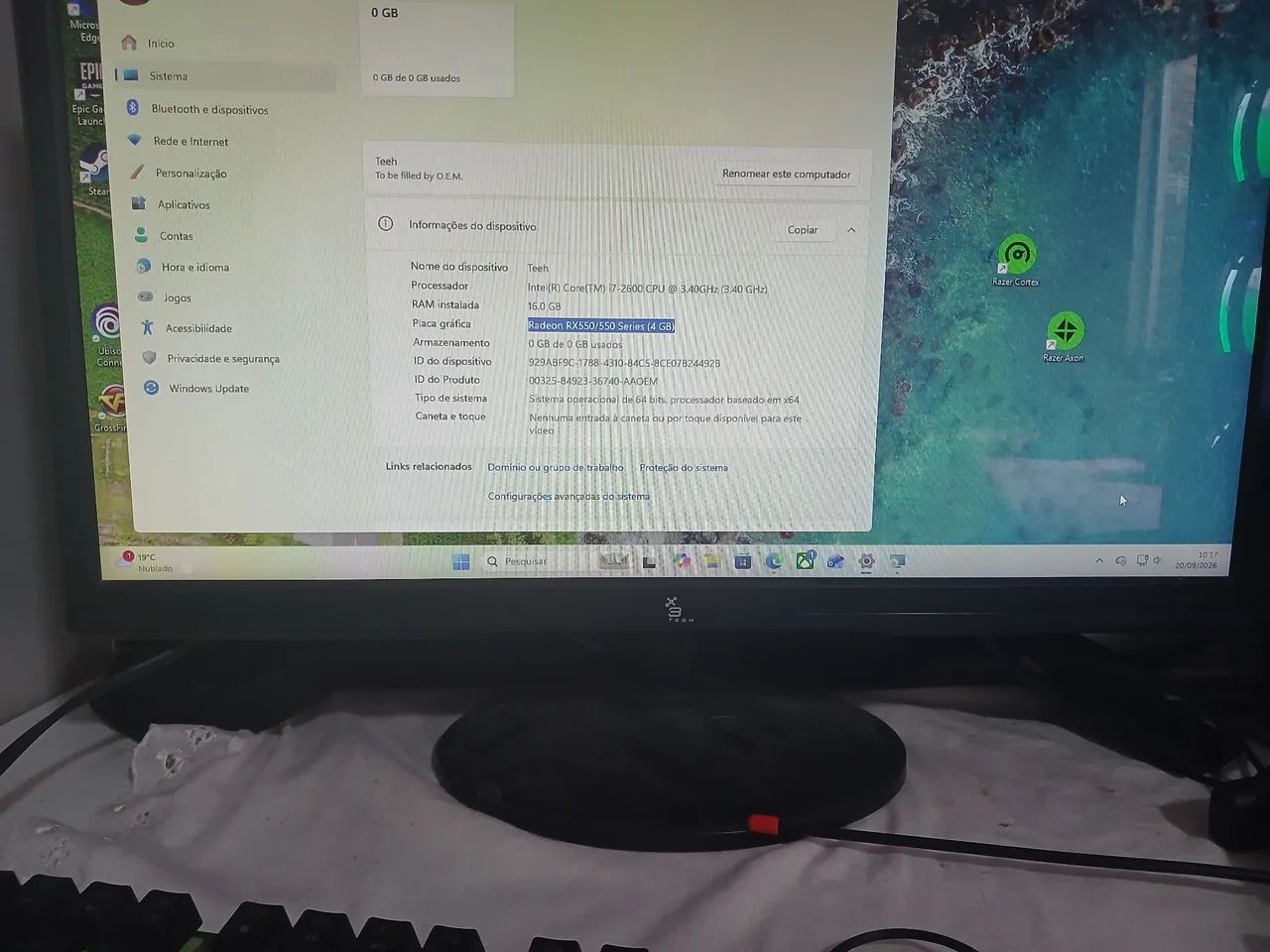 Vendo PC gamer