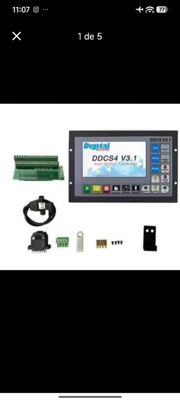 Motor spindle 3cv com acionamento tm com interface e placa controladora 4 eixos - Foto 5