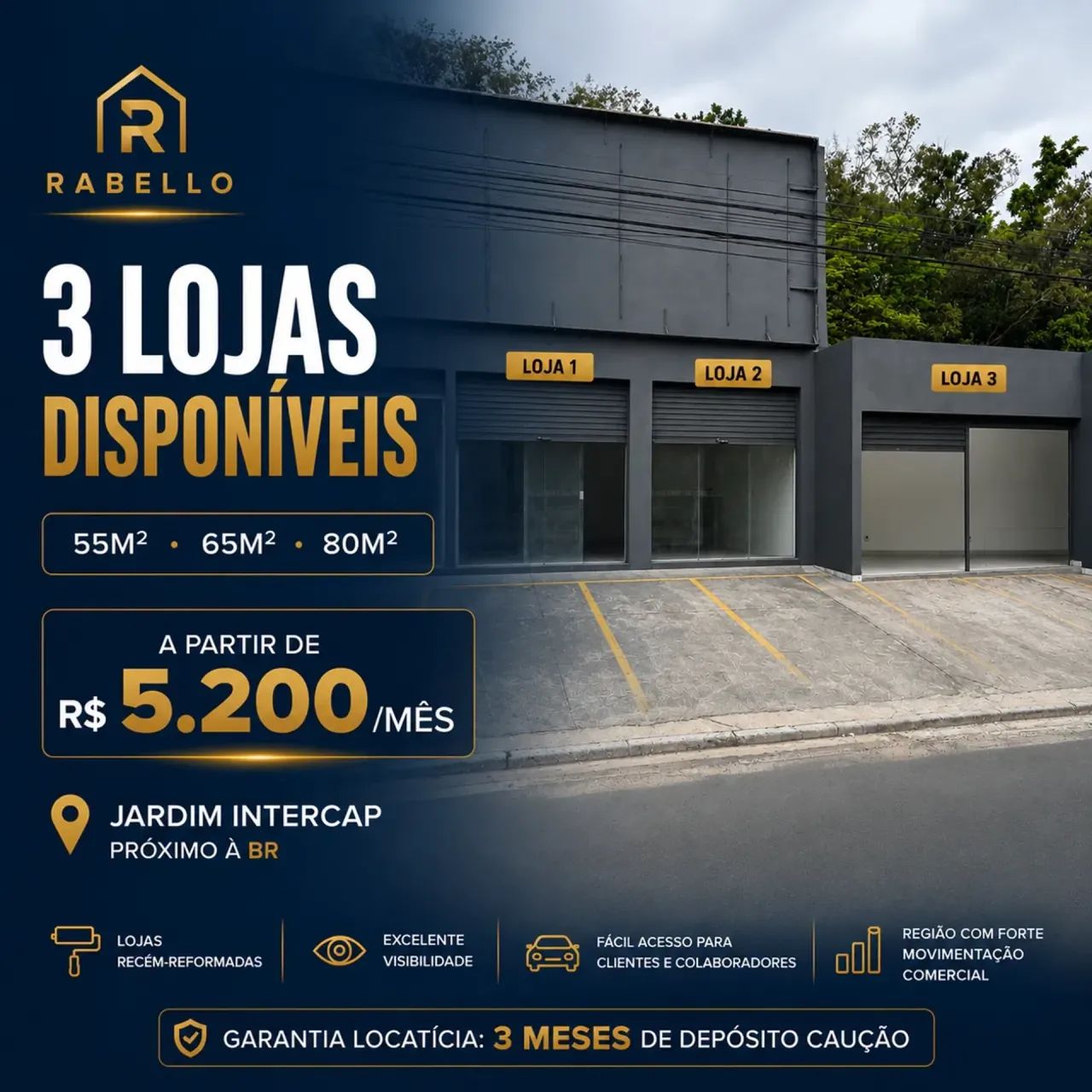 Lojas recem reformadas - Taboao - Excelente visibilidade
