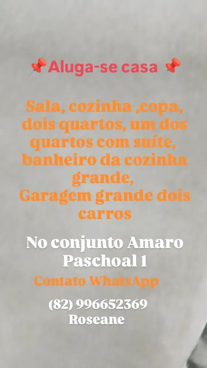 Aluga-se casa em Rio Largo