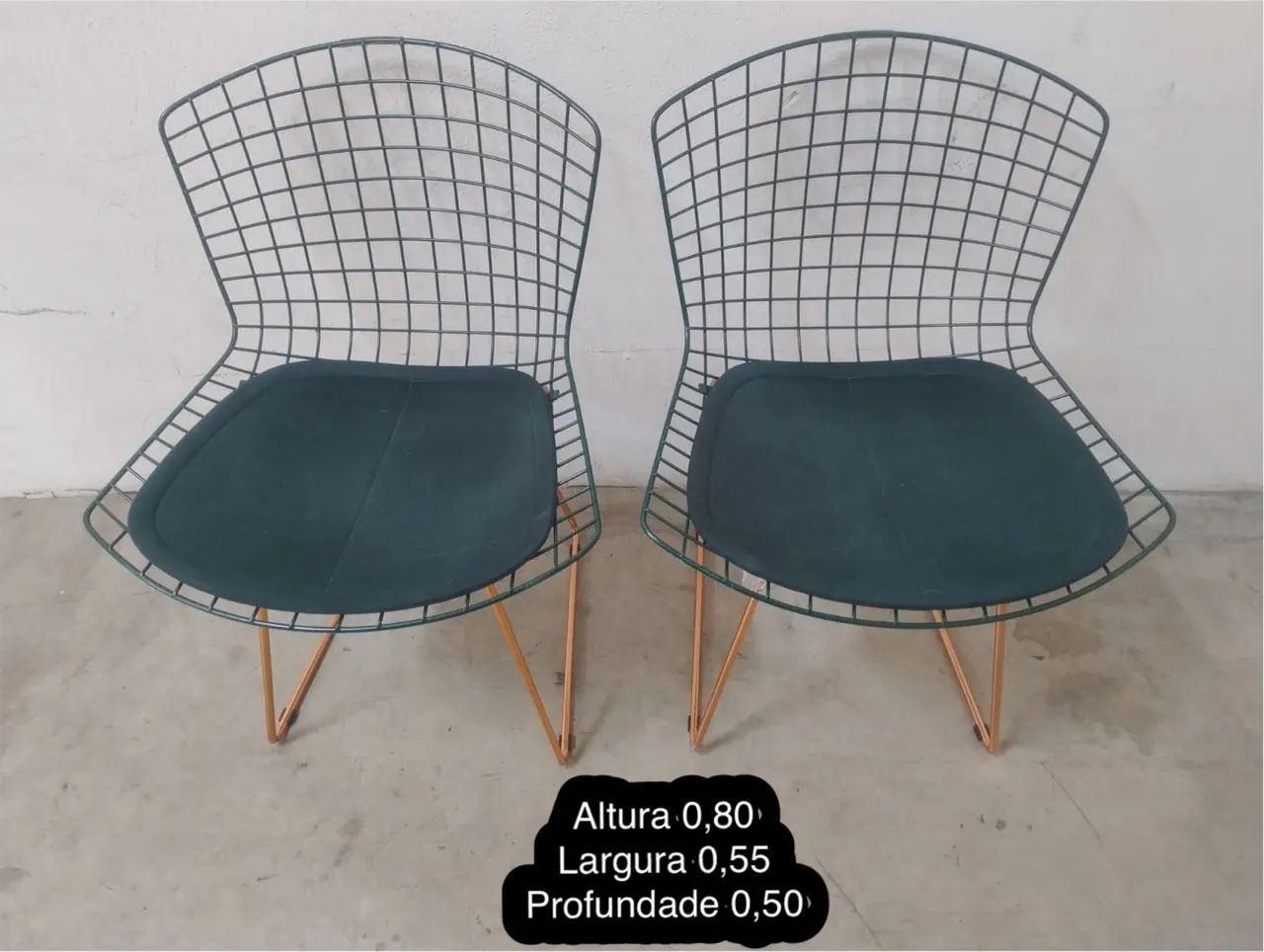 Par de cadeiras bertoia Tok stok  