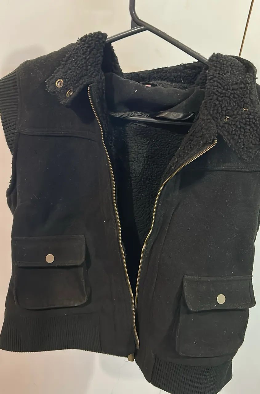 Colete de pelinho preto - Foto 4