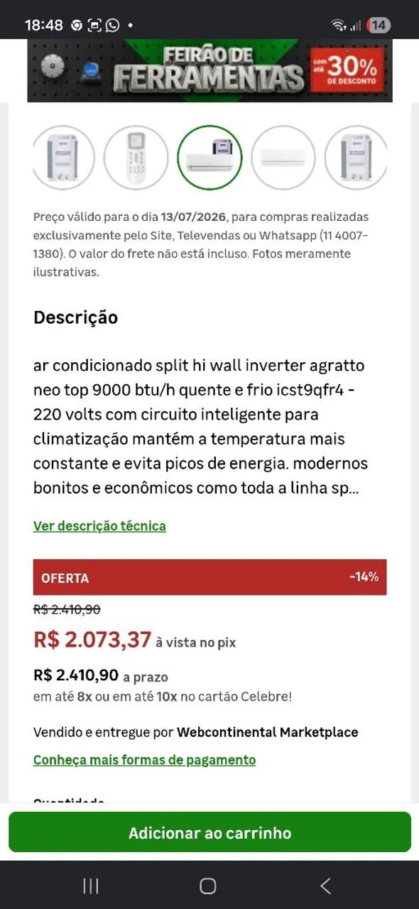 Ar condicionado inverter - Foto 2