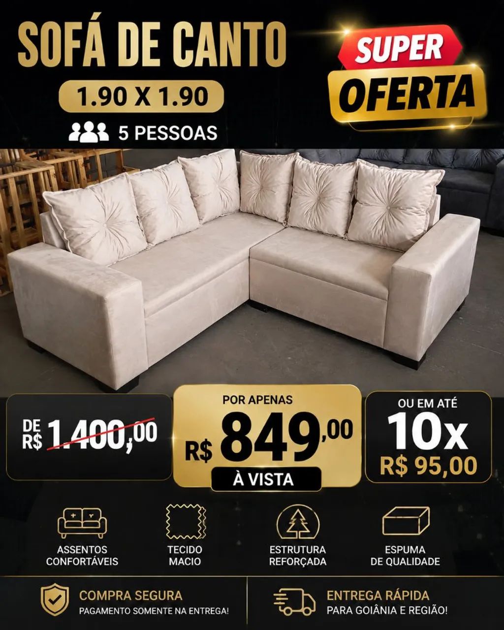 Sofá 5 lugares - Foto 2