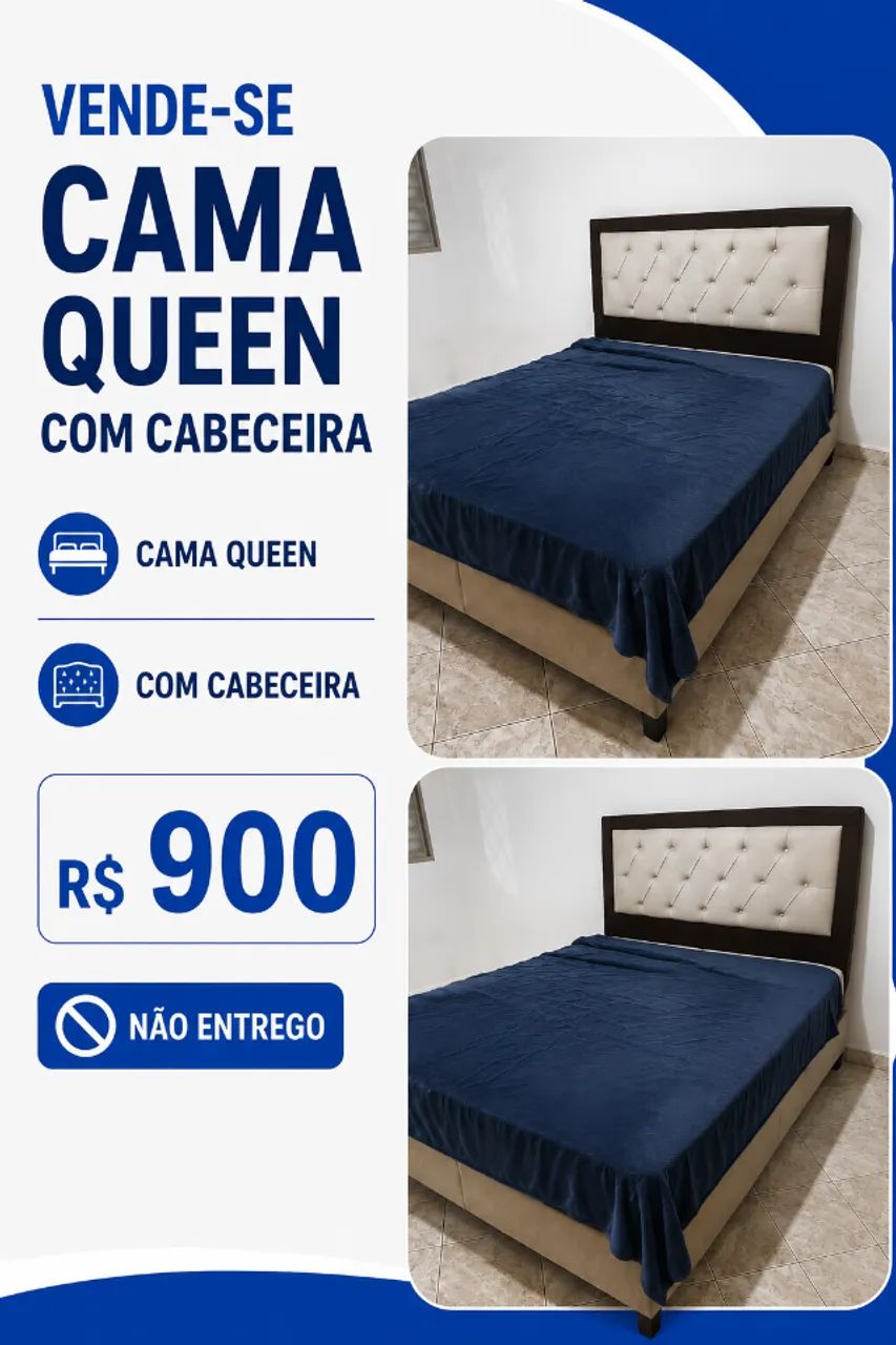 Cama queen com cabeceira 