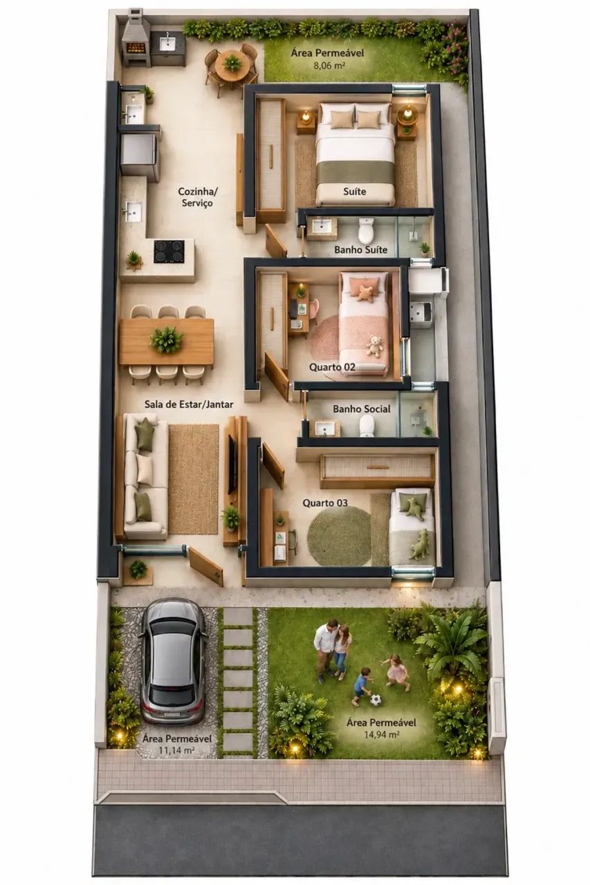 CASA NOVA no COND. JARDINS DA SERRA - Foto 2