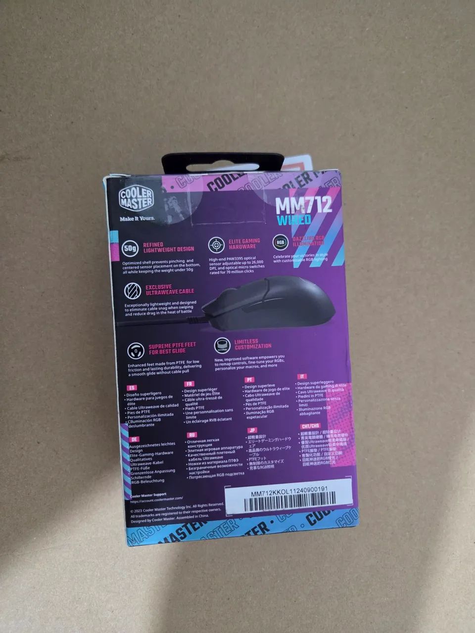 Mouse gamer cooler master mm712 wired - Foto 2