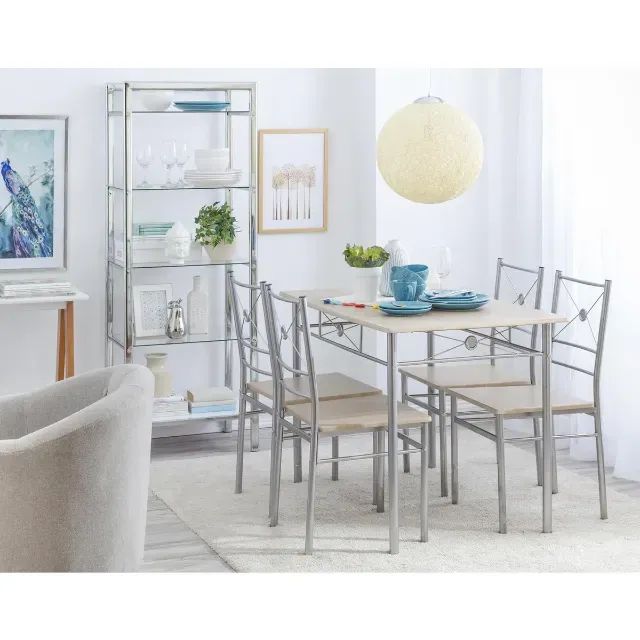 Conjunto Sala De Jantar Mesa Com 4 Cadeiras Brasilia Just Home Collection - Foto 5