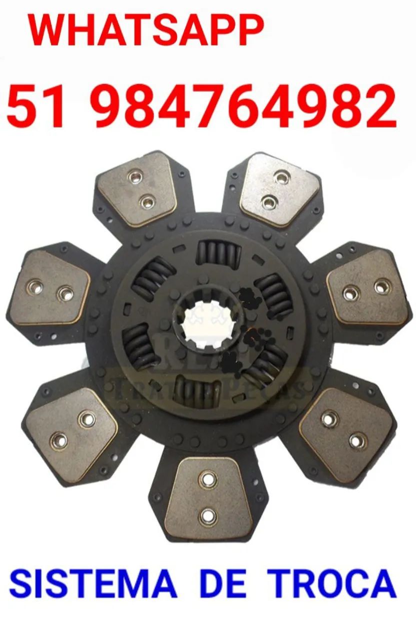 EMBREAGEM KIT PLATO E DISCO 7 ASAS  DO  TRATOR  NEW HOLLAND TS 90 / 100 / 110 / 115 / 120  - Foto 4