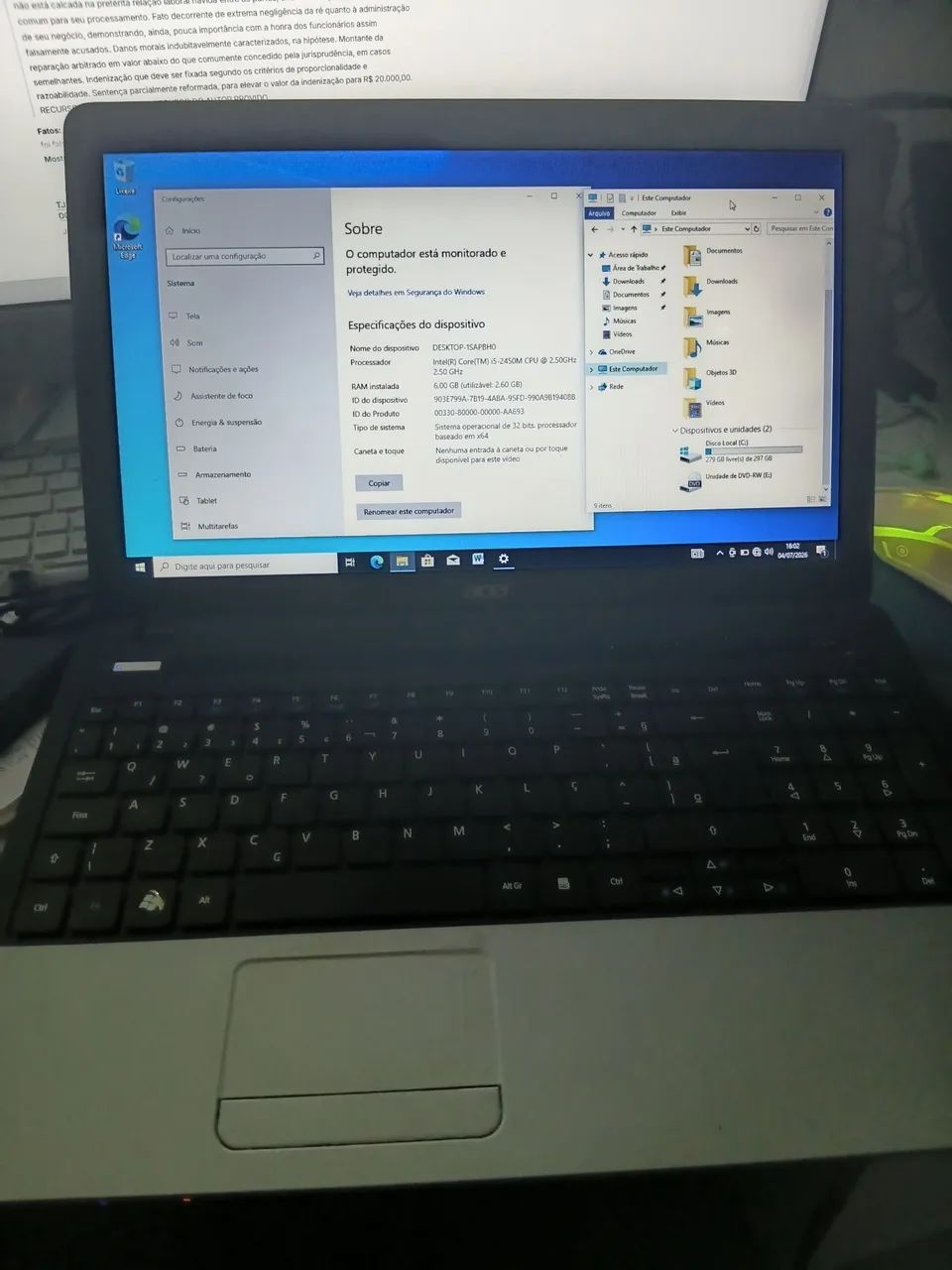 Notebook Acer 15.6 i3  - Foto 5