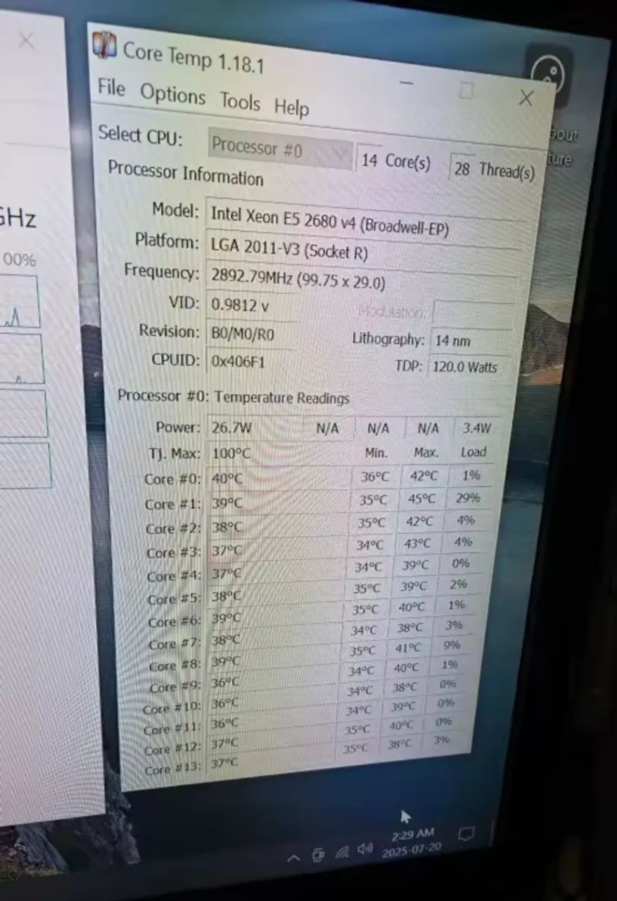 Processador Intel Xeon E5-2680V4 - 2.4 GHz - 14 núcleo - Foto 4