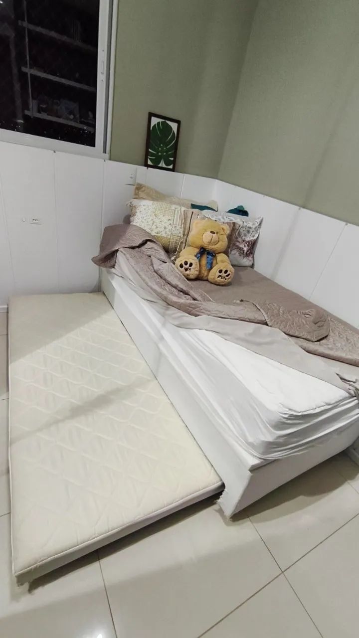 Cama Box Ortobom Baú com Colchão Auxiliar e Colchão Solteiro - Foto 2