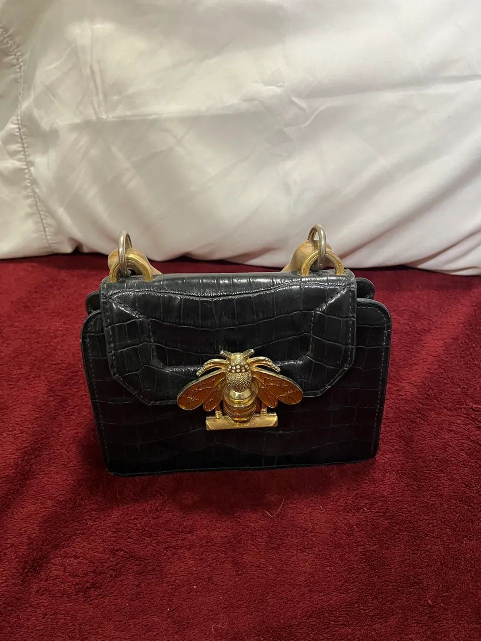 Bolsa schutz com alça de madeira - Foto 2