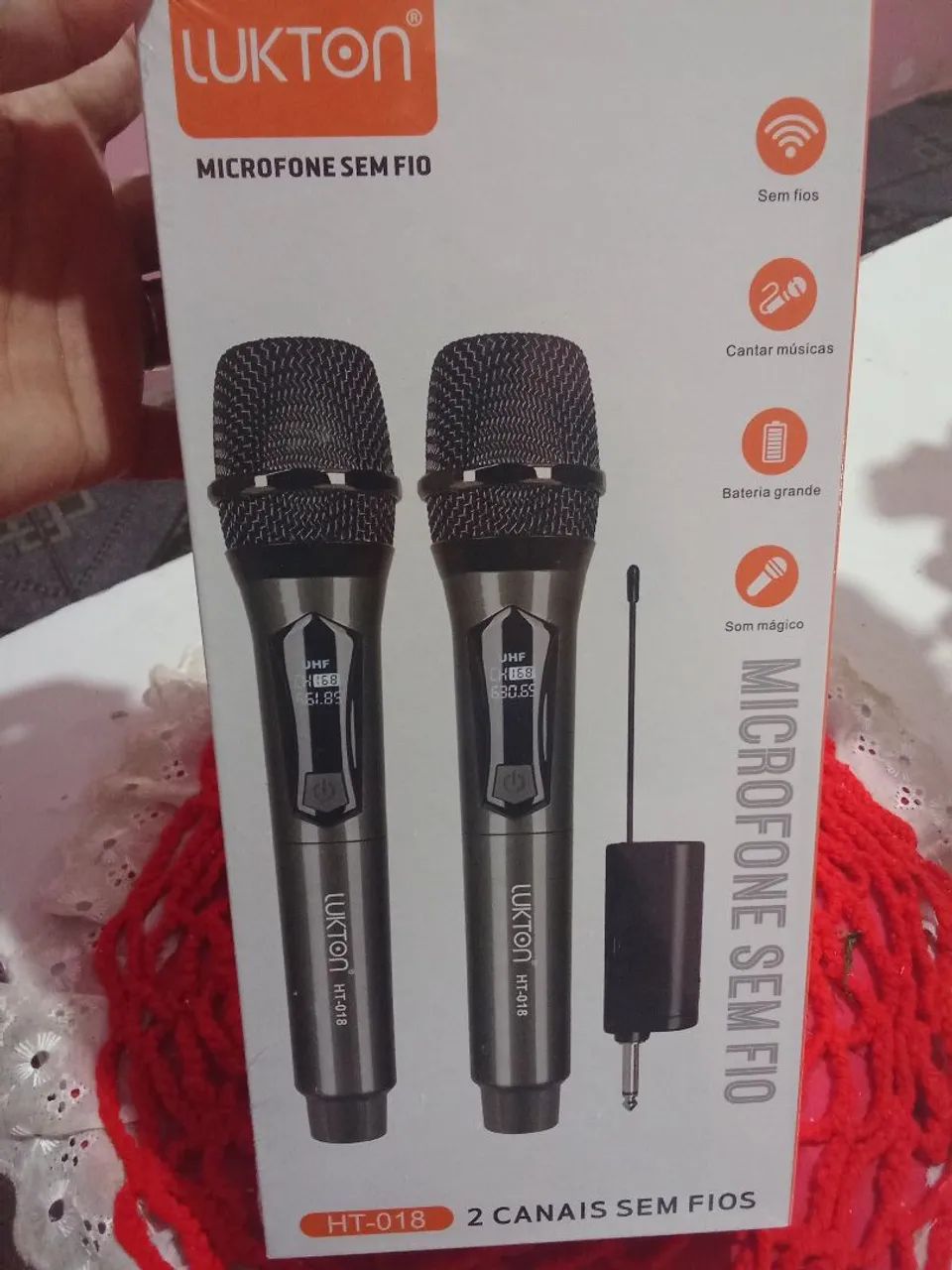 Microfone sem fio Profissional NOVO Recarregável 