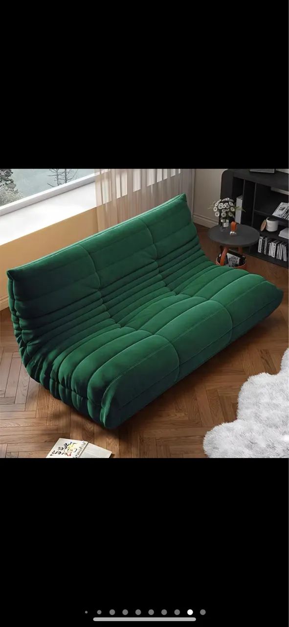 Sofá Togo Boucle Retro 2 Lugares Verde Otimo Estado