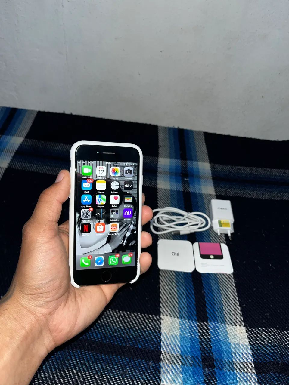 iPhone SE 2a Geração (2020) 64GB Preto - Na Caixa Com Acessórios e Bateria 100% - Foto 4
