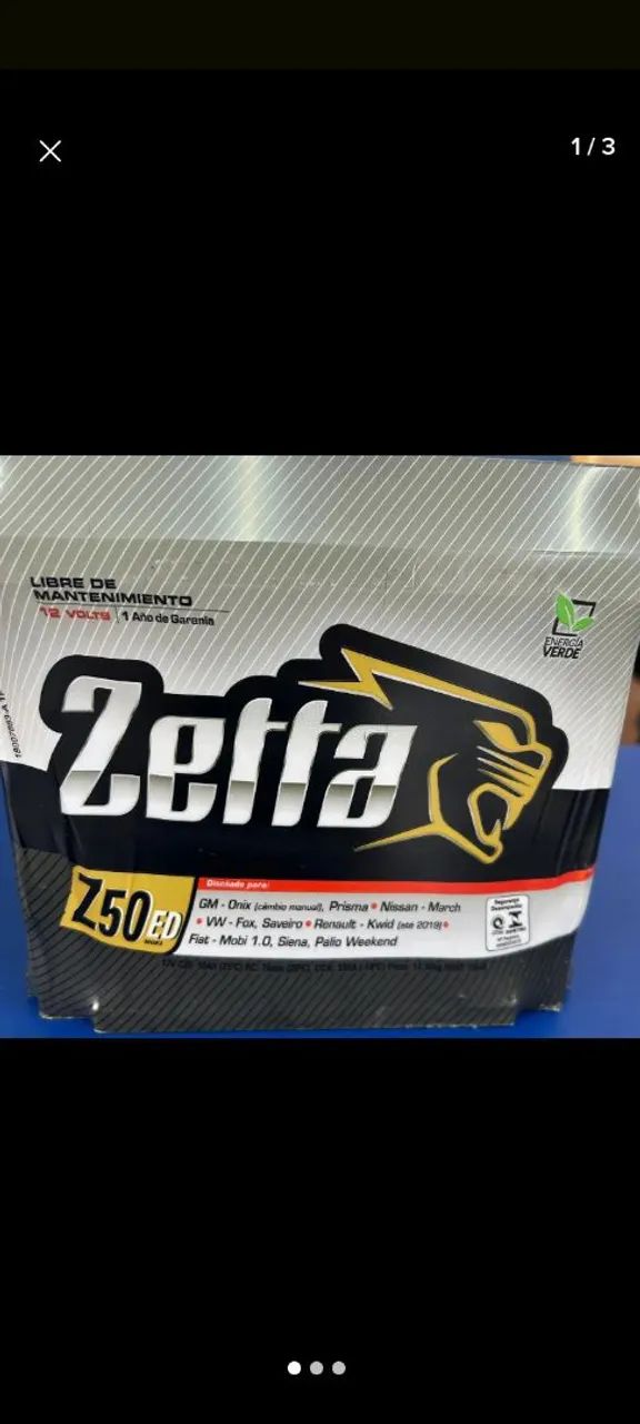 Bateria zetta 50 ah