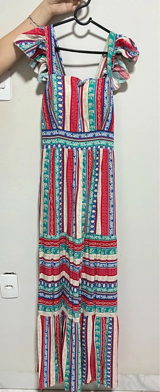 Vestido estampado longo  - Foto 2