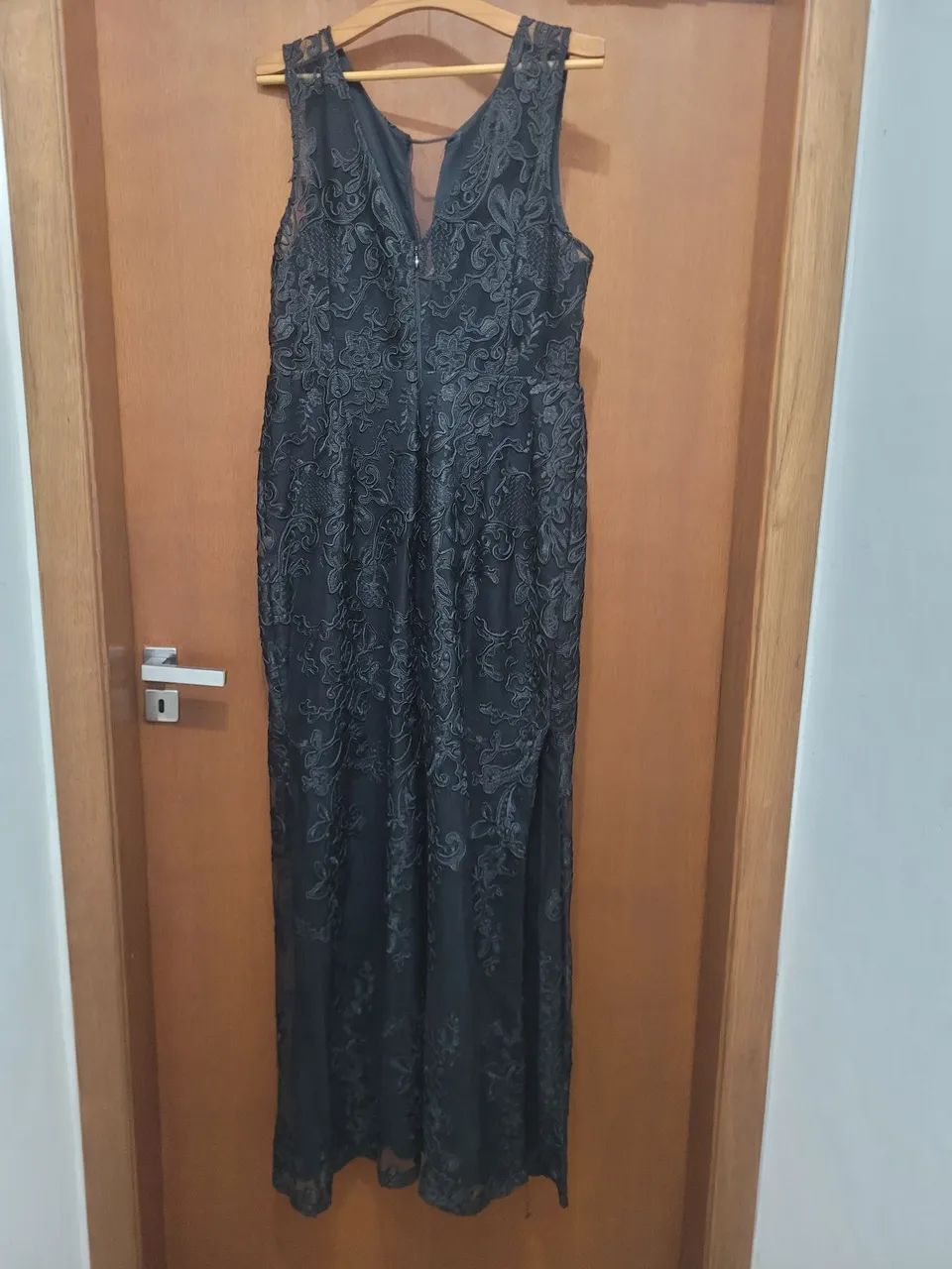 Vestido festa preto com renda - Foto 2