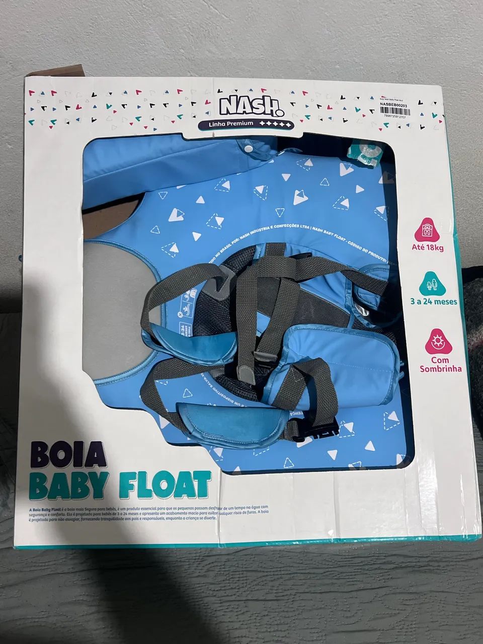 Boia com suporte para bebê - com capota e cinto de segurança - Foto 3