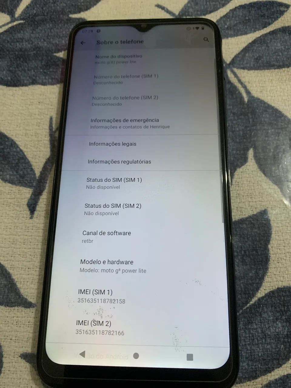 MOTO G8 POWER LITE FUNCIONANDO DETALHES - Foto 3