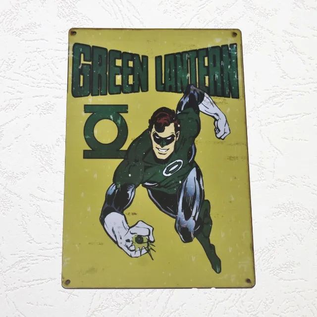 Placa Decorativa Green Lantern Estilo Clássico