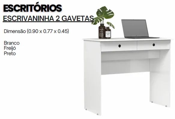 Escrivaninha 2 Gavetas Nova