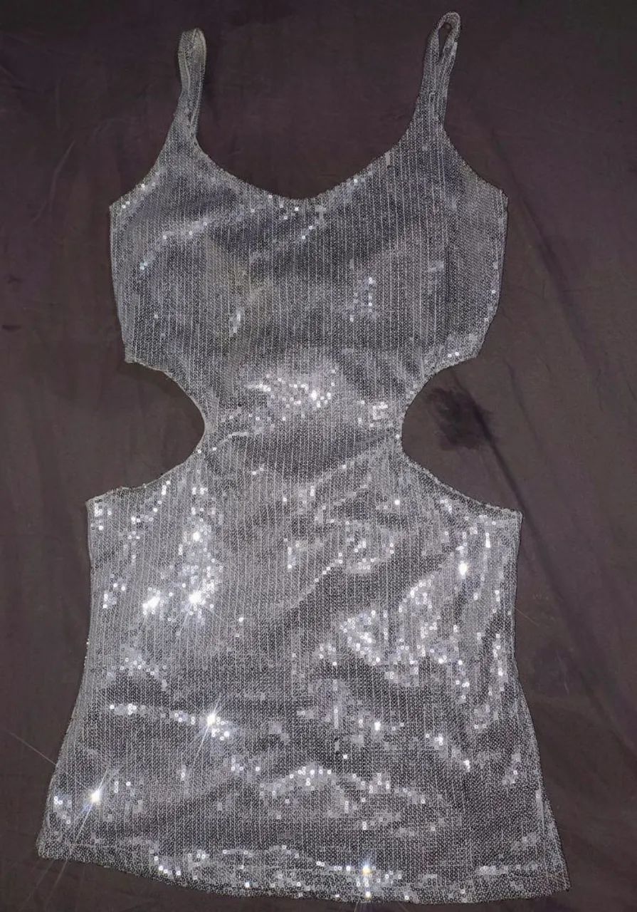 Vestido prata - curto 