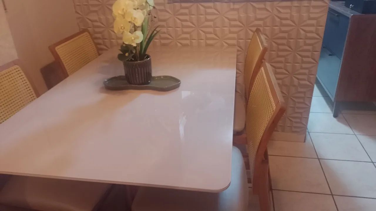 Mesa com cadeira de palha indiana - Foto 3