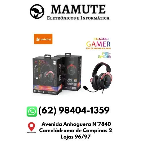 Fone Gamer Headset Peining Gm019 LED Usb Fone e Microfone 